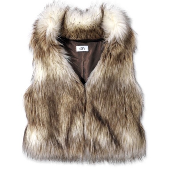 Ann Taylor Loft Luxe Faux Fur Vest XS/SP - Picture 8 of 8